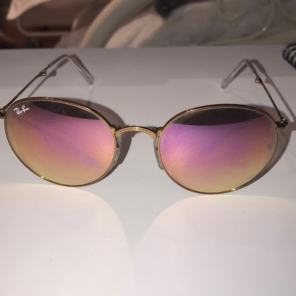 Foldable circle ray ban sunglasses